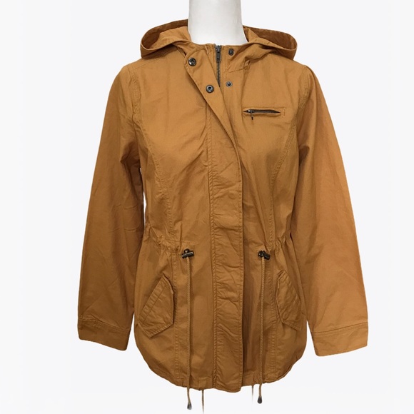 Outer Edge Hooded Mustard Women’s Jacket - Size: M - Picture 4 of 16